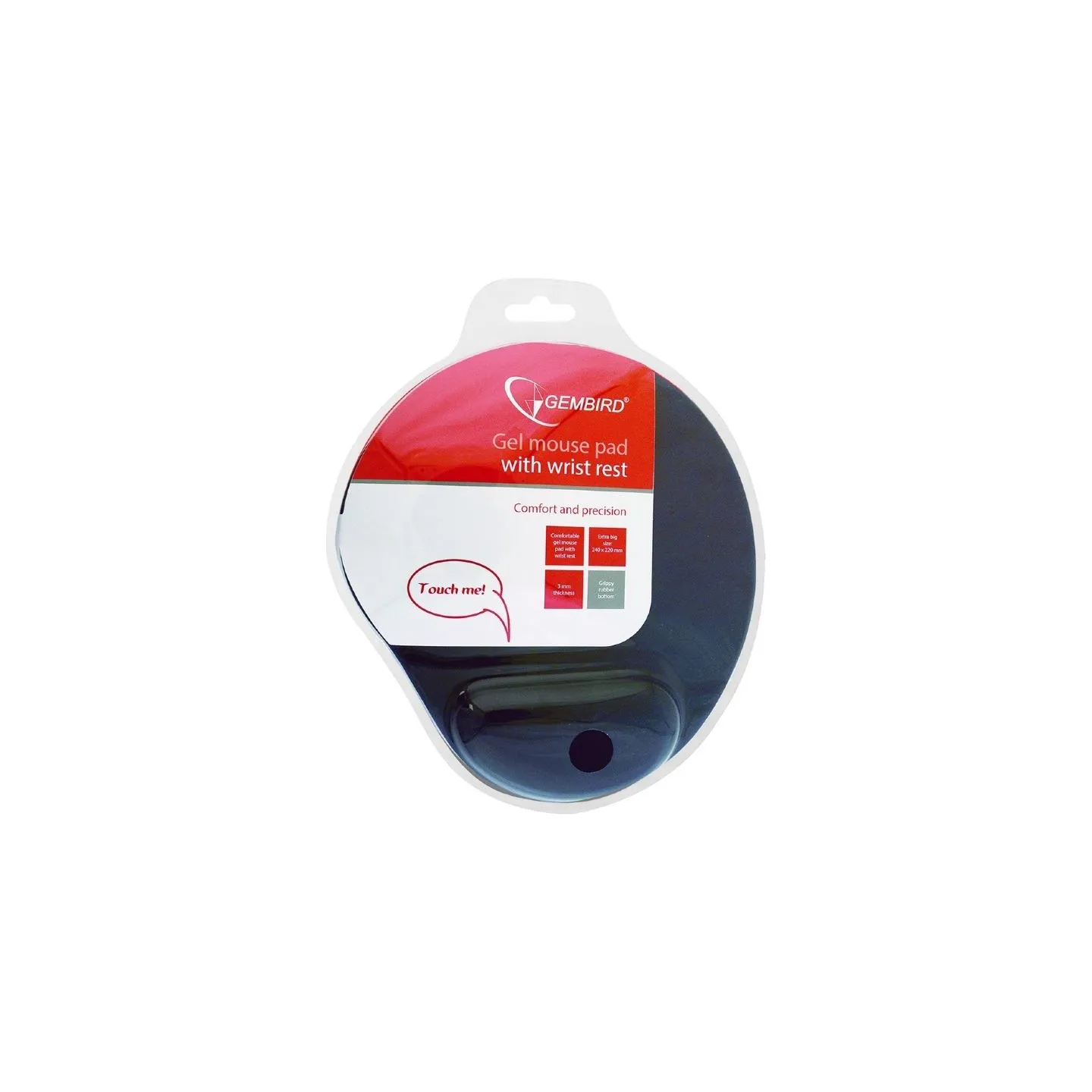 Gembird | MP-GEL-B Gel mouse pad with wrist support, blue | Gel mouse pad | Blue