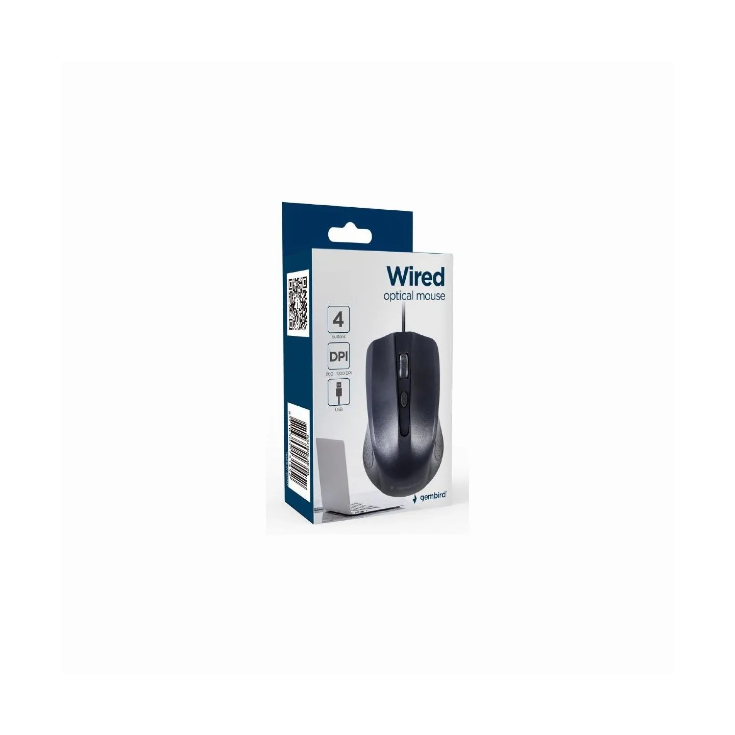 Gembird Optical Mouse | MUS-4B-01L | Wired | USB | Black