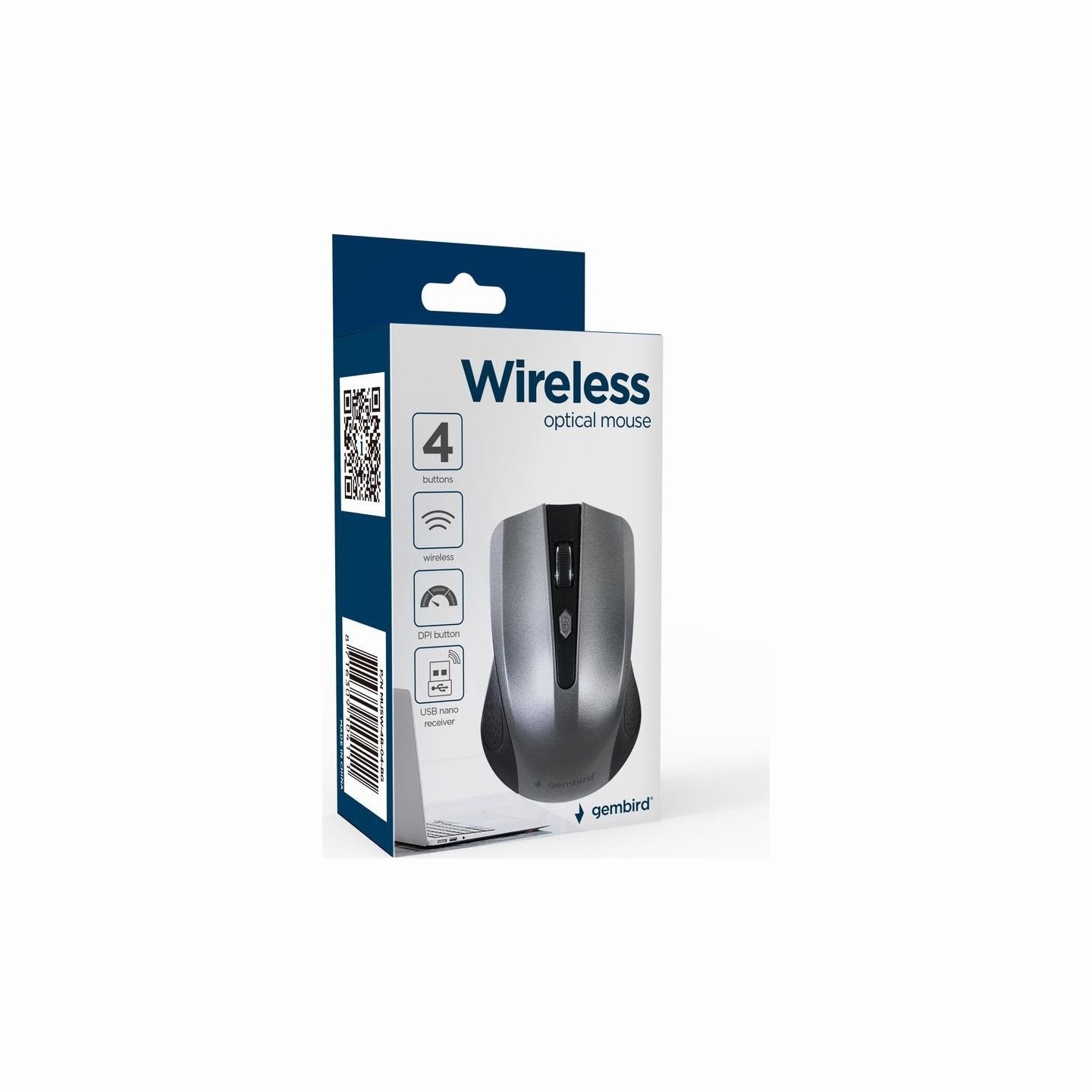 Gembird | Mouse | MUSW-4B-04-BG | Standard | Wireless | Black/ Space Grey
