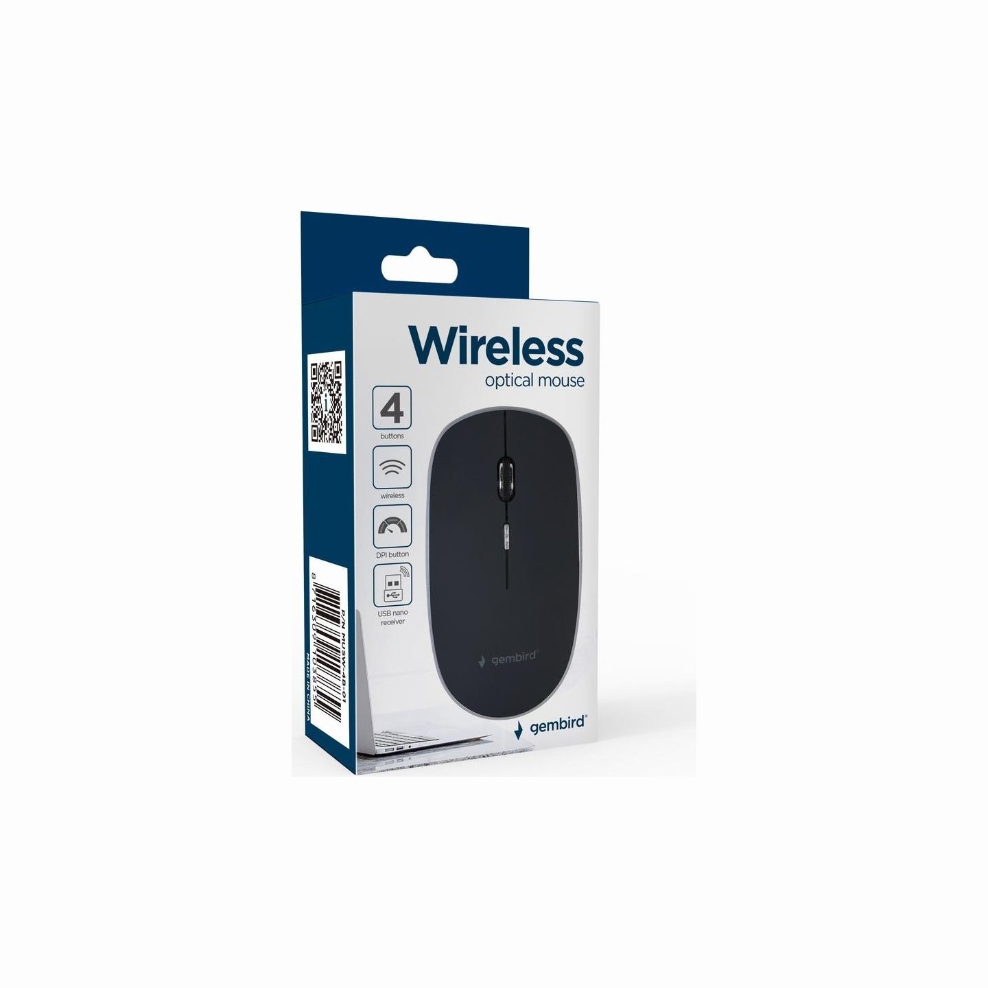 Gembird MOUSE USB OPTICAL WRL/BLACK MUSW-4B-01 GEMBIRD