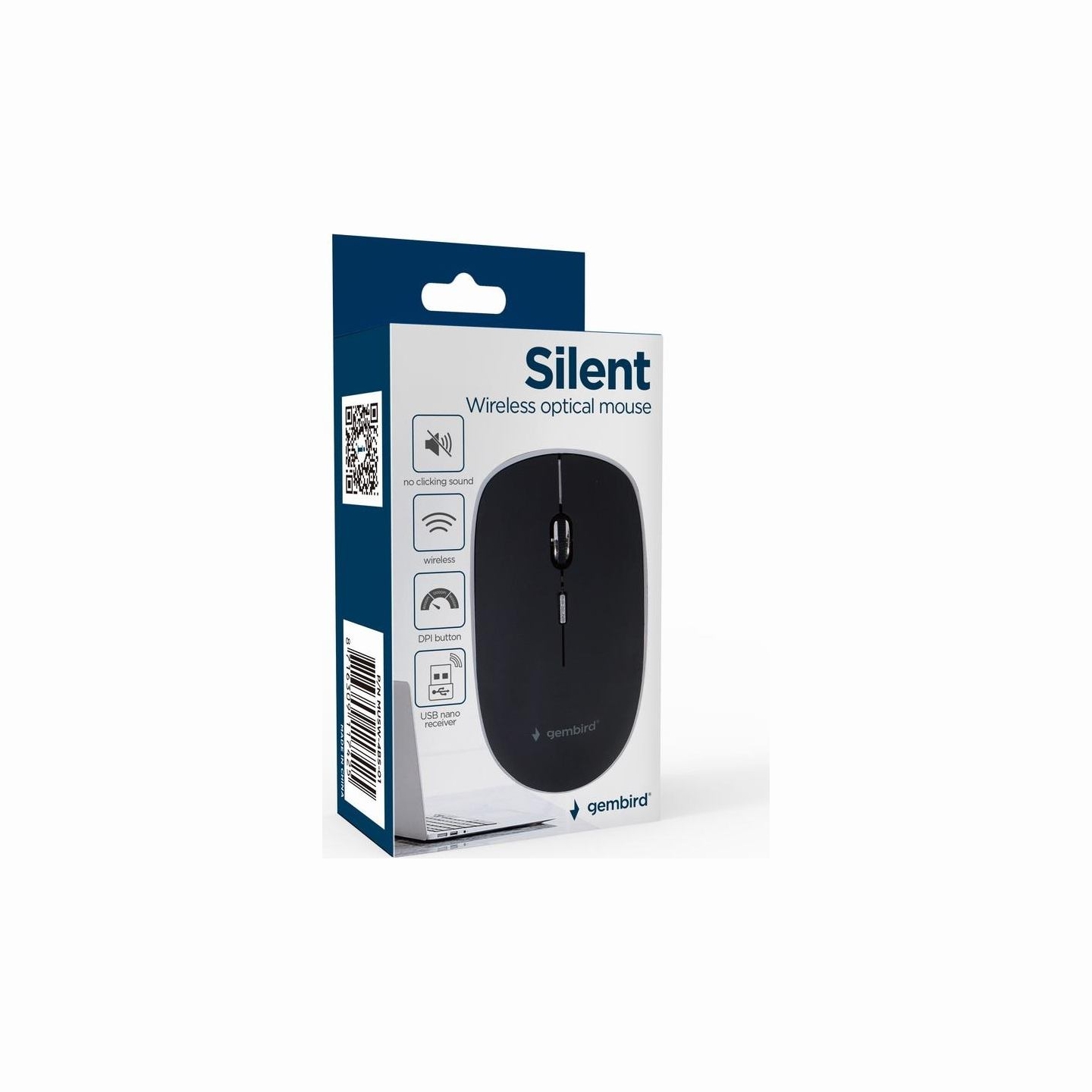 Gembird MOUSE USB OPTICAL WRL BLACK/SILENT MUSW-4BS-01 GEMBIRD