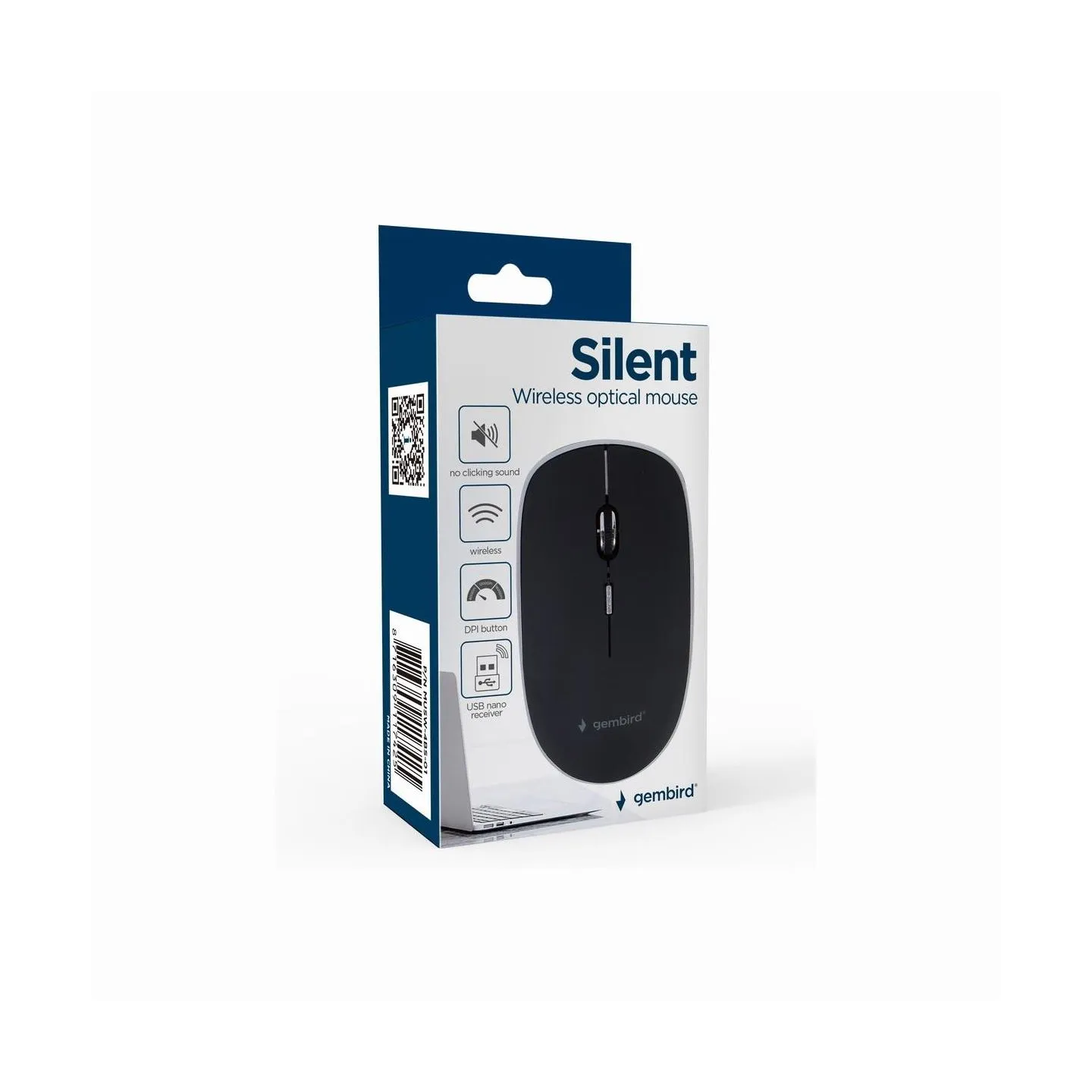 Gembird MOUSE USB OPTICAL WRL BLACK/SILENT MUSW-4BS-01 GEMBIRD
