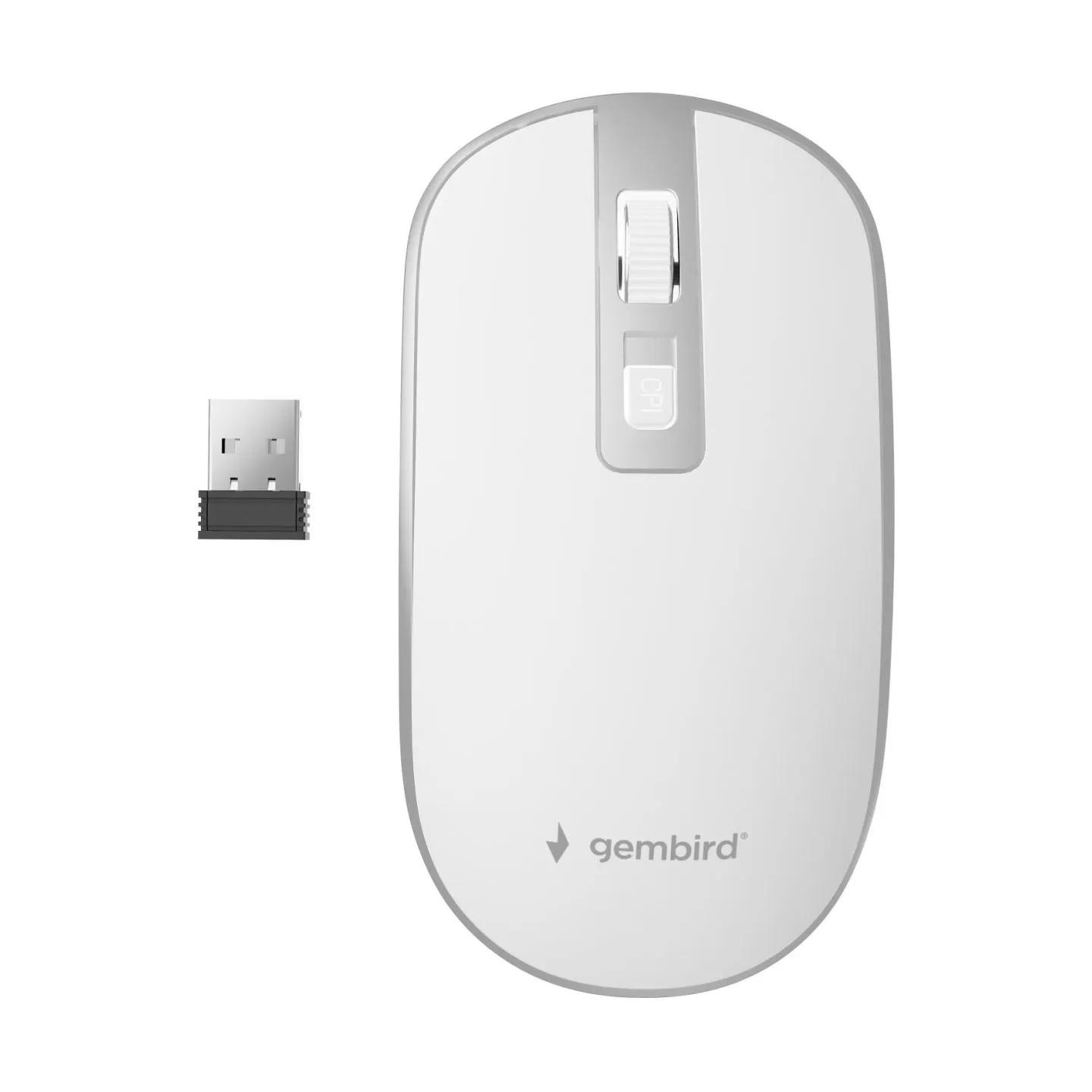 Gembird | Wireless Optical mouse | MUSW-4B-05 | Optical mouse | USB | White