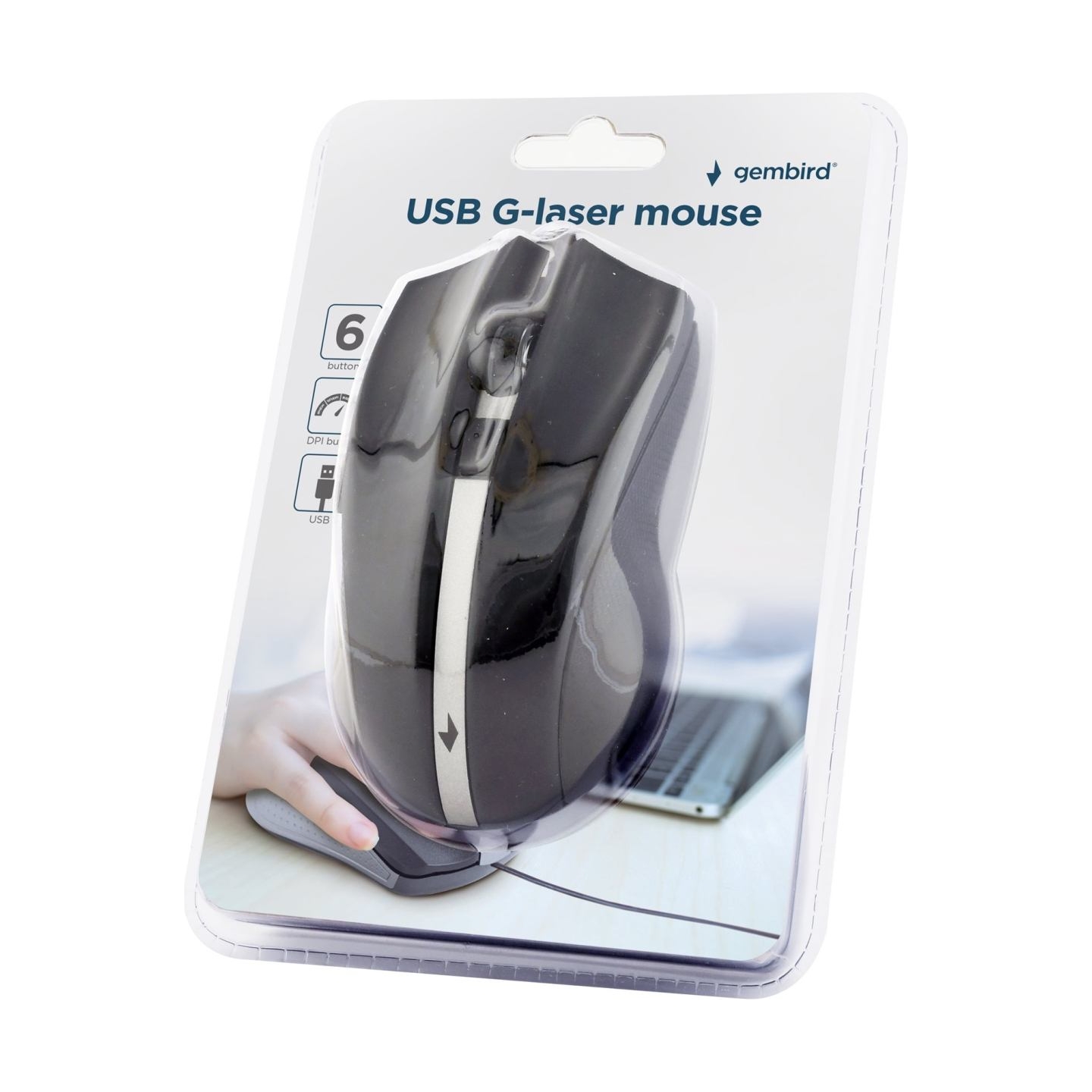 Gembird | Mouse G-laser | MUS-GU-02 | Wired | USB | Black