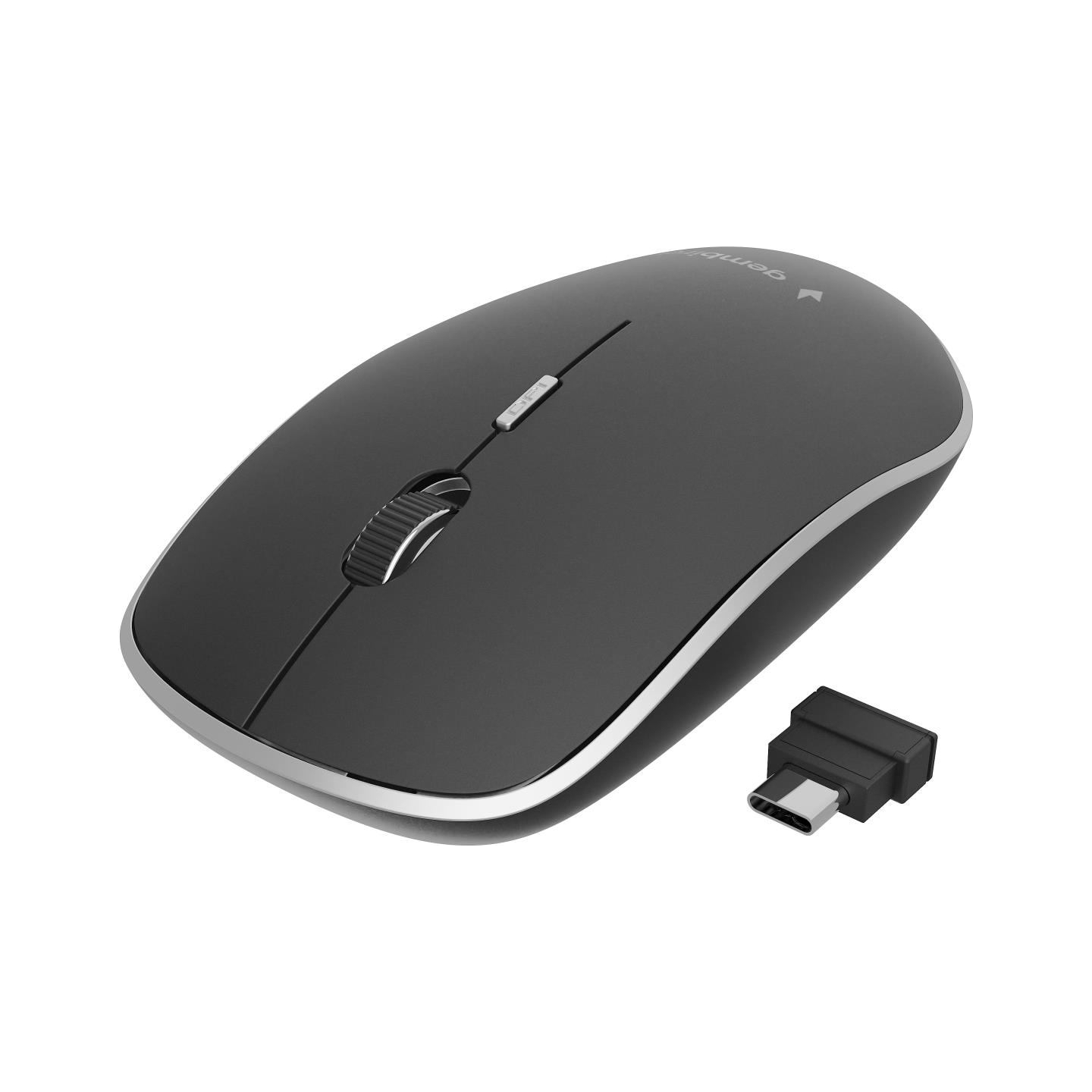 Gembird | Silent Optical Mouse | MUSW-4BSC-01 | Wireless | USB-C | Black