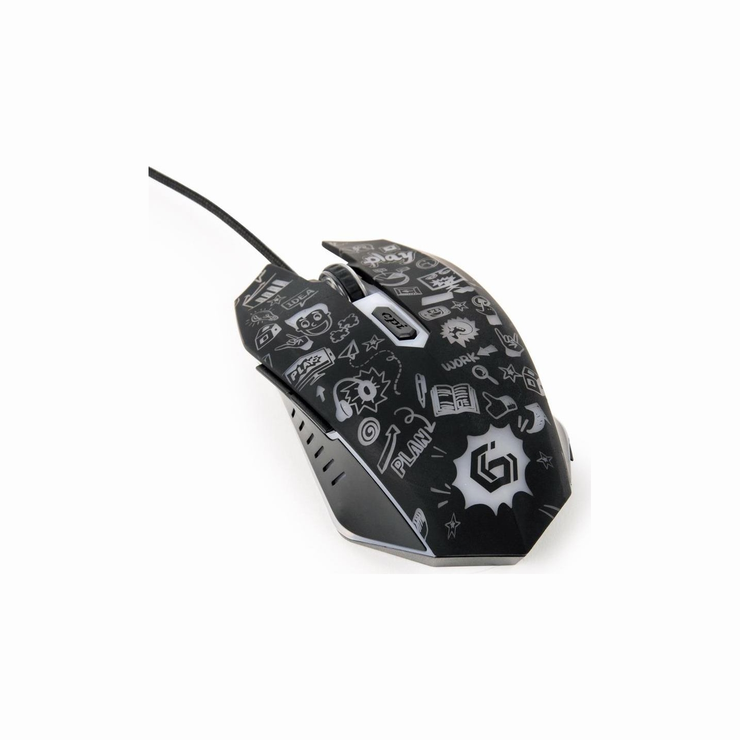 Gembird MOUSE USB OPTICAL BLACK/MUS-6B-GRAFIX-01 GEMBIRD