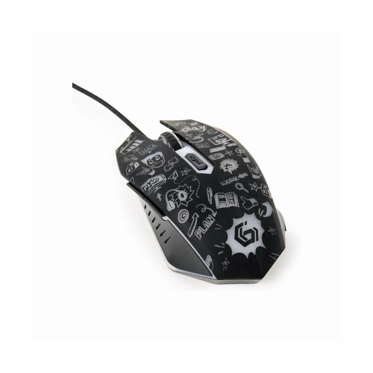 Gembird MOUSE USB OPTICAL BLACK/MUS-6B-GRAFIX-01 GEMBIRD