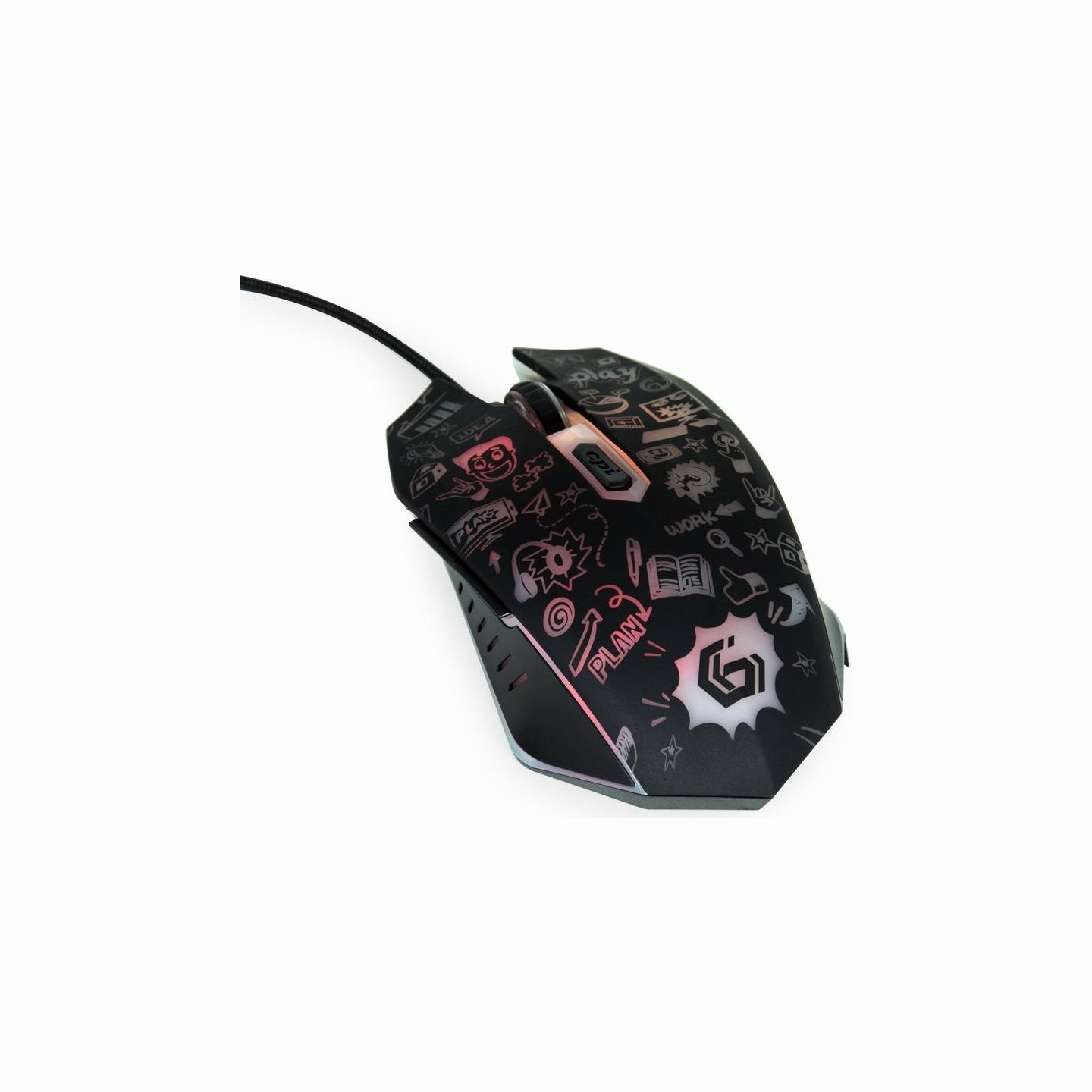 Gembird MOUSE USB OPTICAL BLACK/MUS-6B-GRAFIX-01 GEMBIRD