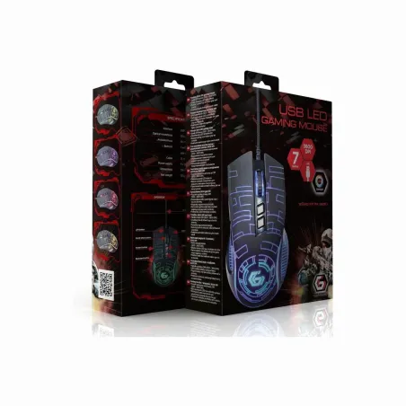 Gembird MOUSE USB OPTICAL GAMING/BLACK MUSG-RGB-01 GEMBIRD