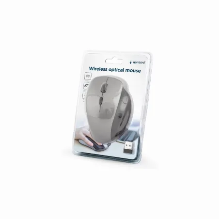 Gembird | Wireless Optical mouse | MUSW-6B-02-BG | Optical mouse | USB | Black-Spacegrey