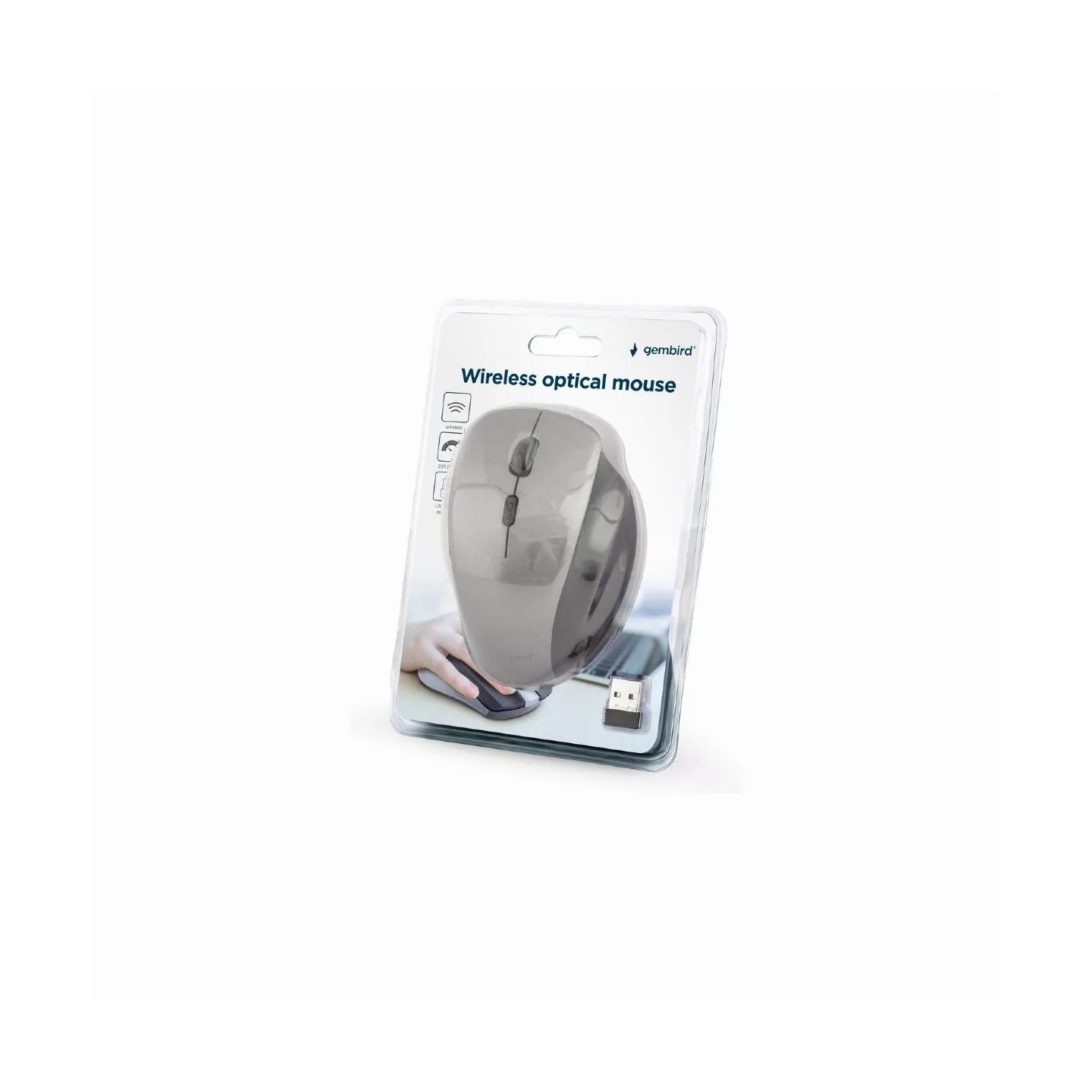 Gembird | Wireless Optical mouse | MUSW-6B-02-BG | Optical mouse | USB | Black-Spacegrey