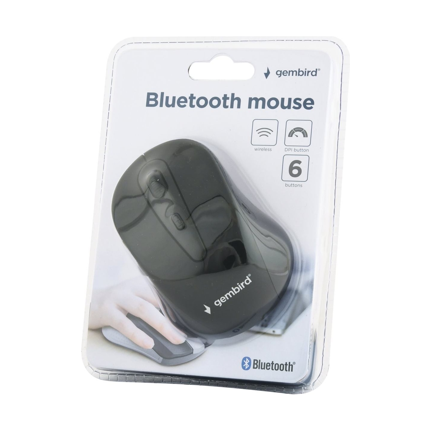 Gembird | MUSWB2 | Optical Bluetooth mouse | 6 button | Black, Grey