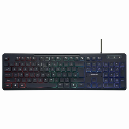 Gembird | "Rainbow" Backlight Multimedia Keyboard | KB-UML-02 | Keyboard | Wired | US | N/A | Black