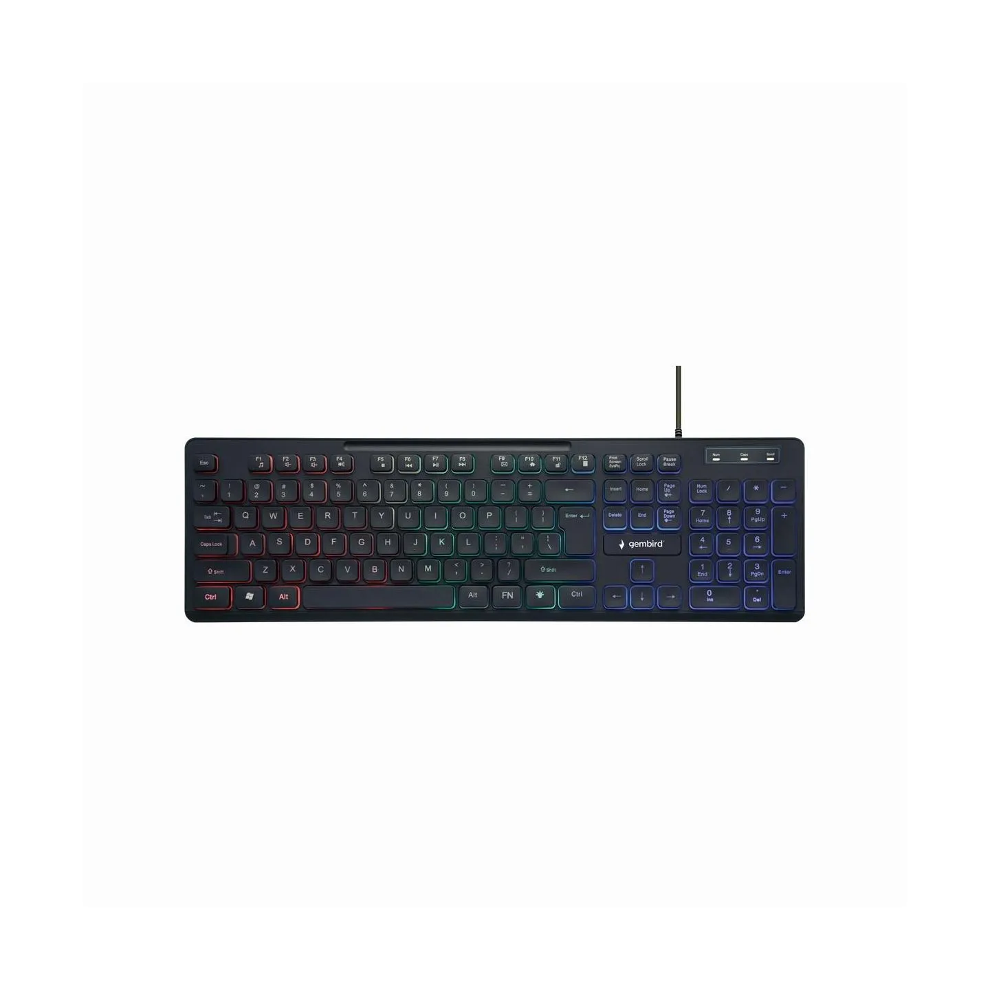 Gembird | "Rainbow" Backlight Multimedia Keyboard | KB-UML-02 | Keyboard | Wired | US | N/A | Black