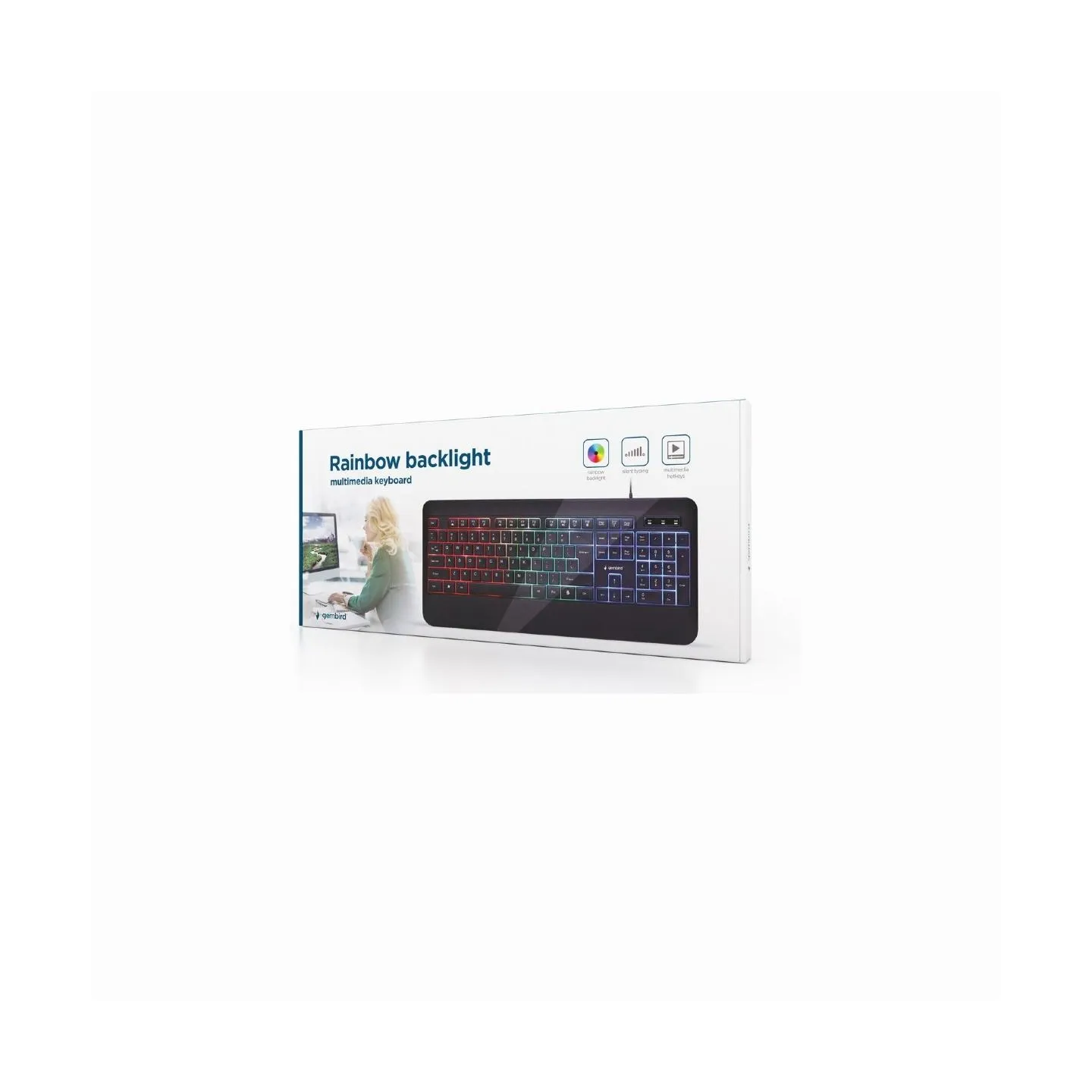 Gembird | Multimedia Keyboard | KB-UML-03 | Multimedia | Wired | US | Black