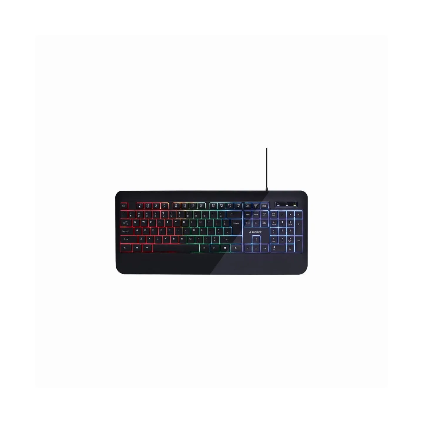 Gembird | Multimedia Keyboard | KB-UML-03 | Multimedia | Wired | US | Black