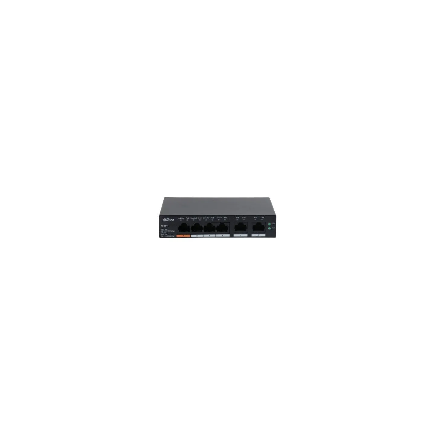 Dahua Switch|DAHUA|CS4006-4GT-60|Type L2|Desktop/pedestal|PoE ports 4|60 Watts|DH-CS4006-4GT-60