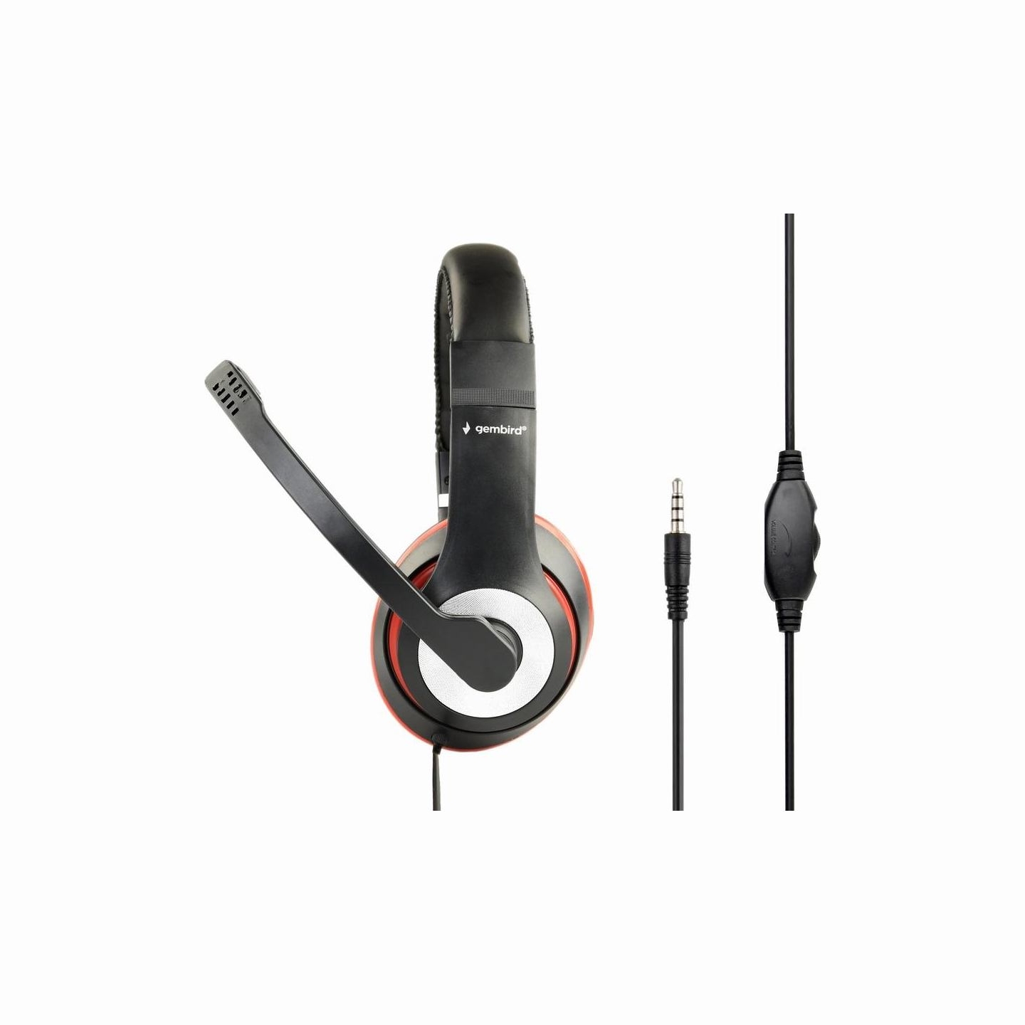 Gembird | Stereo headset | MHS-03-BKRD | On-Ear | Built-in microphone | 3.5 mm