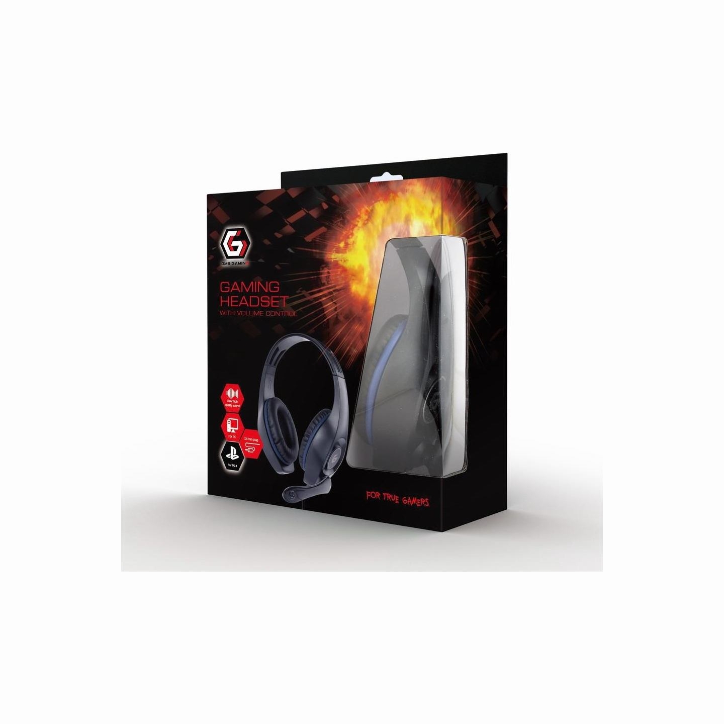 Gembird HEADSET GAMING/BLUE/BLACK GHS-05-B GEMBIRD
