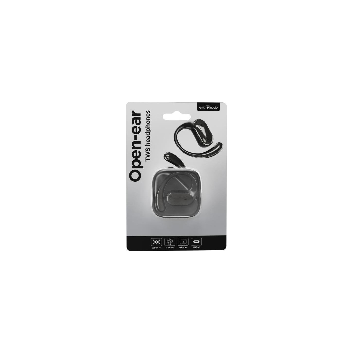 Gembird HEADSET BLUETOOTH OPEN EAR/TWS BLACK OWS-01-BK GEMBIRD