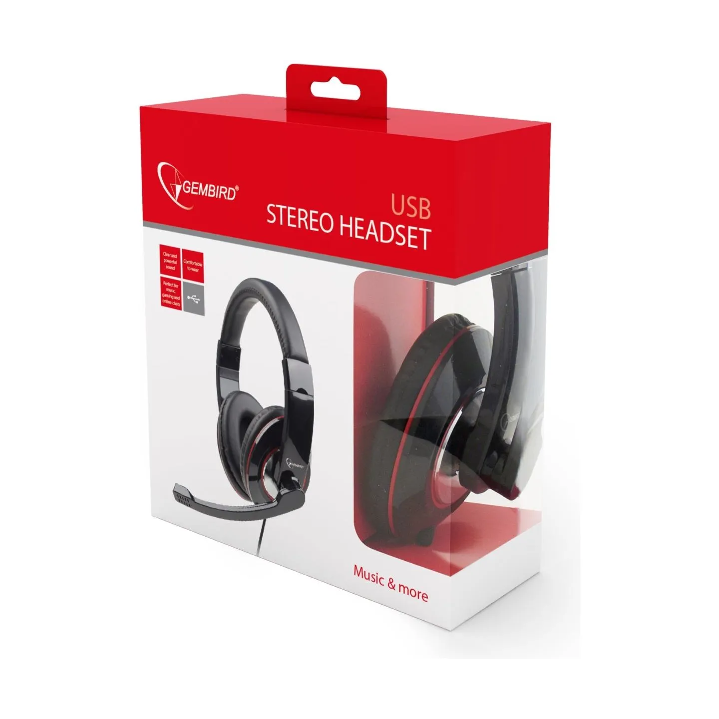 Gembird | MHS-U-001 USB headphones | Wired | N/A