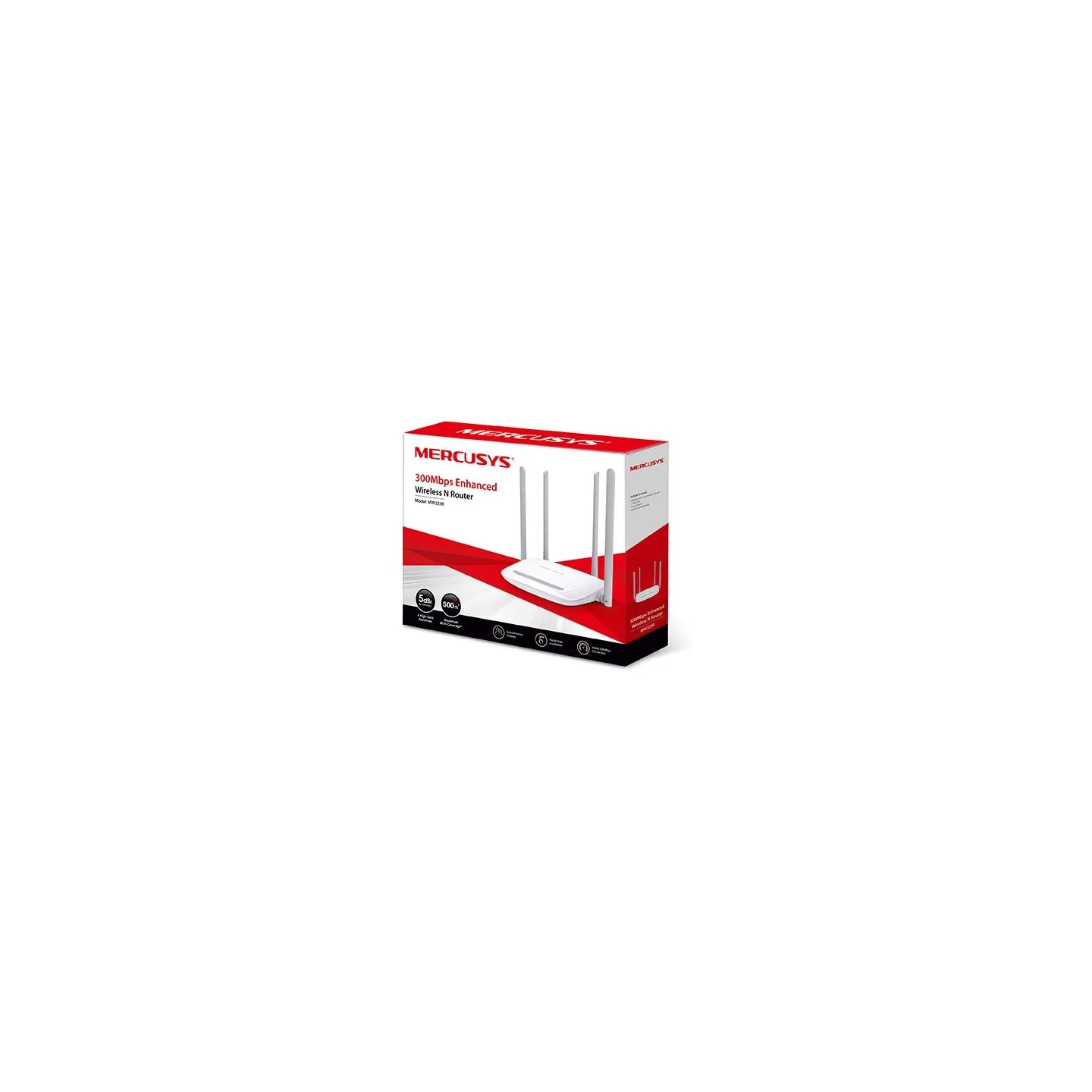 Mercusys Enhanced Wireless N Router | MW325R | 802.11n | 300 Mbit/s | 10/100 Mbit/s | Ethernet LAN (RJ-45) ports 3 | Mesh Suppor