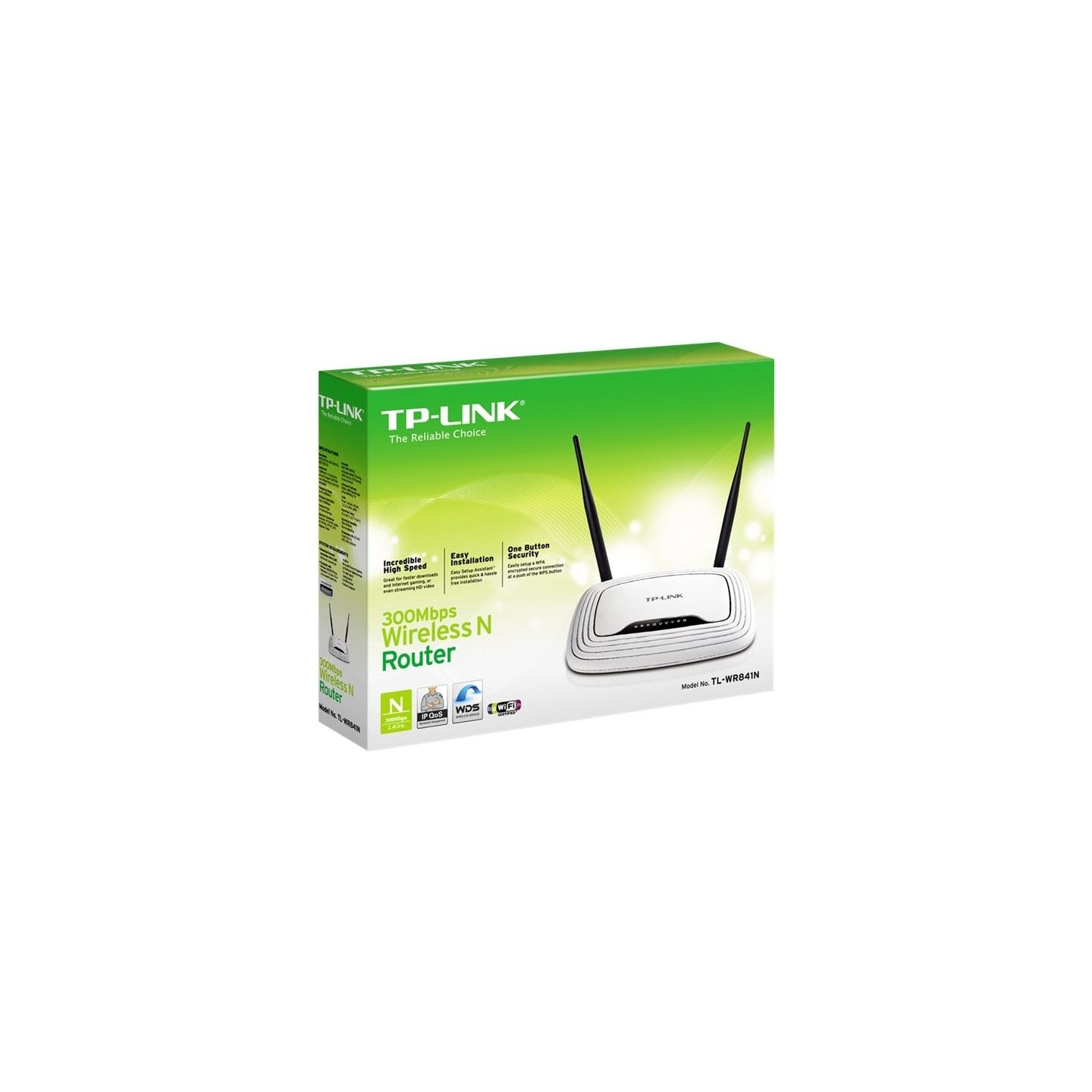Tp-Link | Router | TL-WR841N | 802.11n | 300 Mbit/s | 10/100 Mbit/s | Ethernet LAN (RJ-45) ports 4 | Mesh Support No | MU-MiMO N