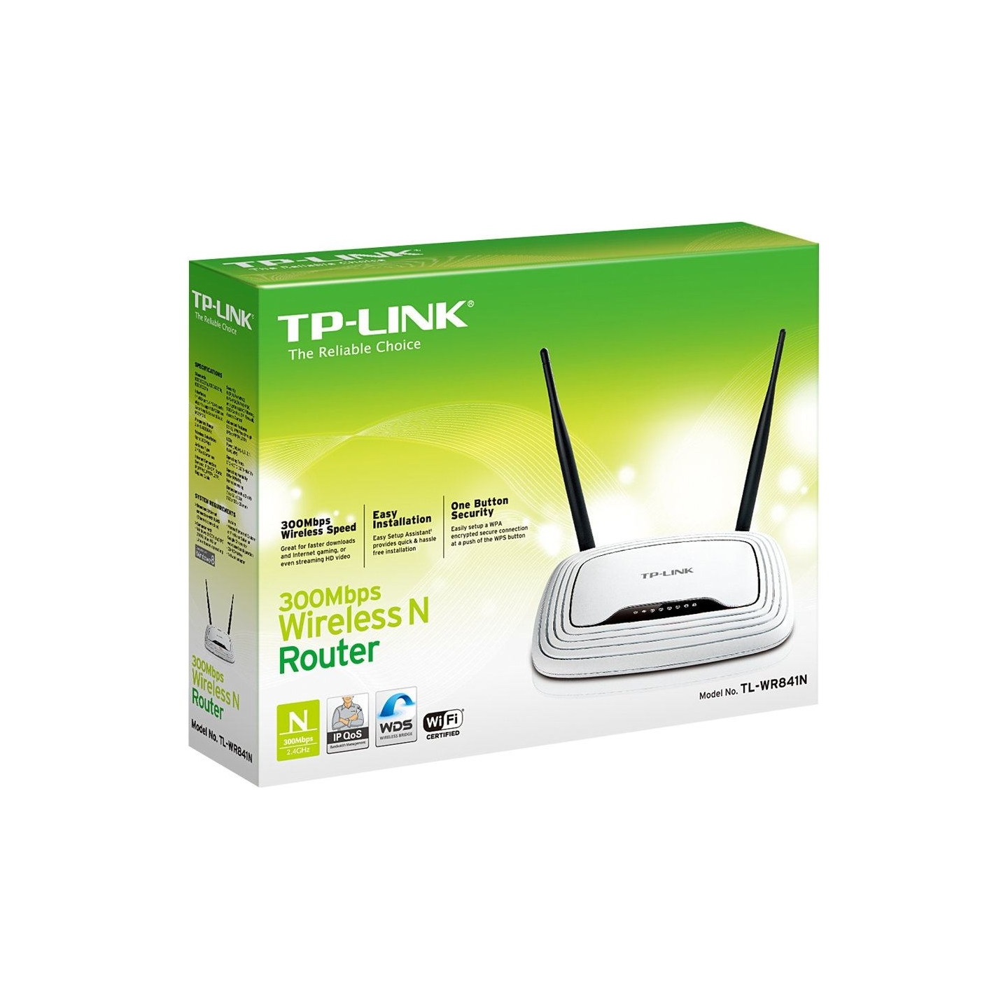 Tp-Link | Router | TL-WR841N | 802.11n | 300 Mbit/s | 10/100 Mbit/s | Ethernet LAN (RJ-45) ports 4 | Mesh Support No | MU-MiMO N