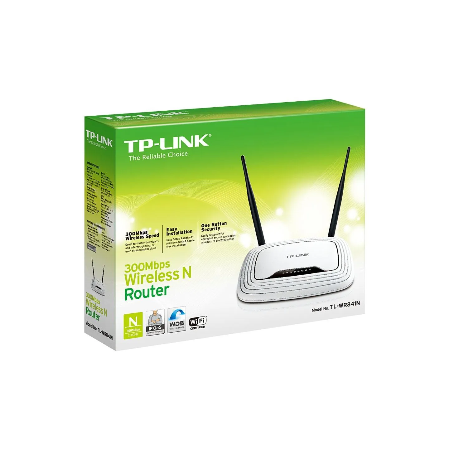 Tp-Link | Router | TL-WR841N | 802.11n | 300 Mbit/s | 10/100 Mbit/s | Ethernet LAN (RJ-45) ports 4 | Mesh Support No | MU-MiMO N