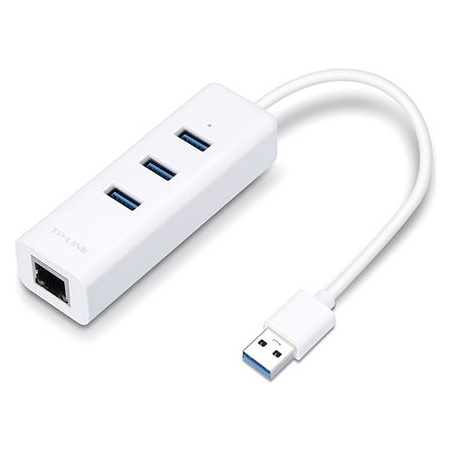Tp-Link | USB 3.0 3-Port Hub & Gigabit Ethernet Adapter 2 in 1 USB Adapter | UE330