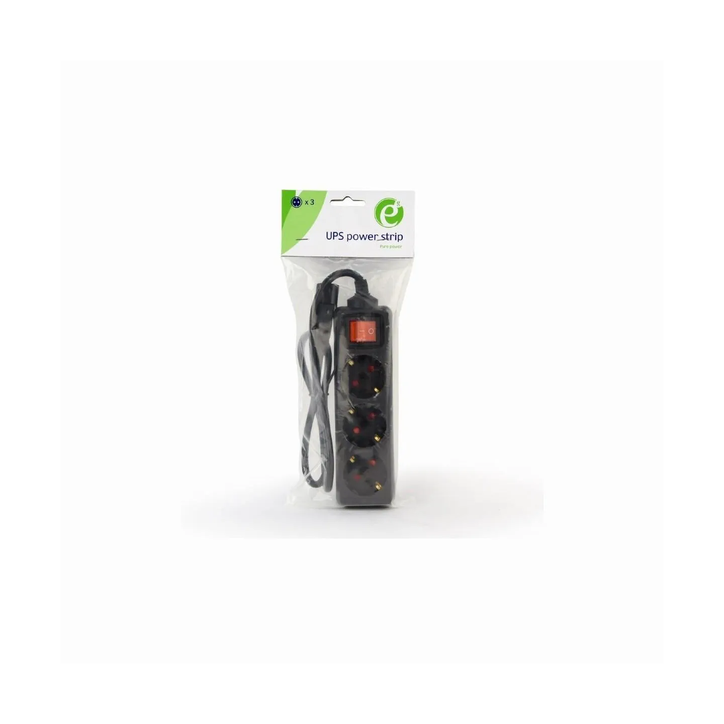 Gembird UPS ACC CABLE POWER EXT. 0.6M/3OUTL. EG-PSU3-01 GEMBIRD