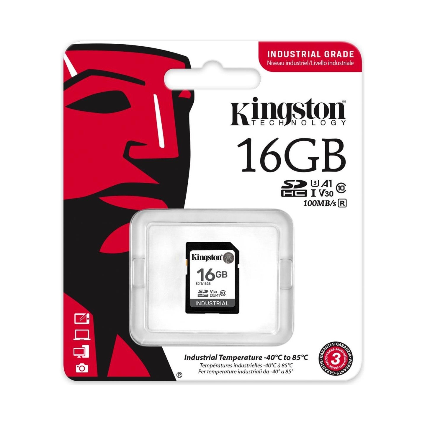 Kingston | SDHC/SDXC SD | Flash Memory Card | 16 GB