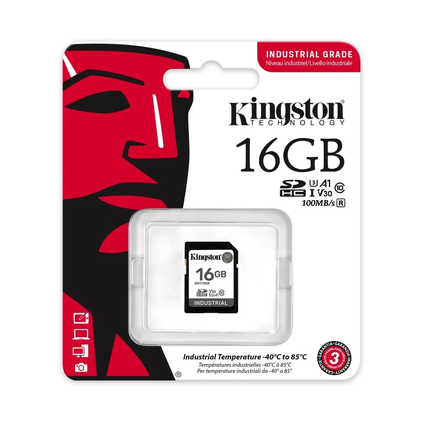 Kingston | SDHC/SDXC SD | Flash Memory Card | 16 GB