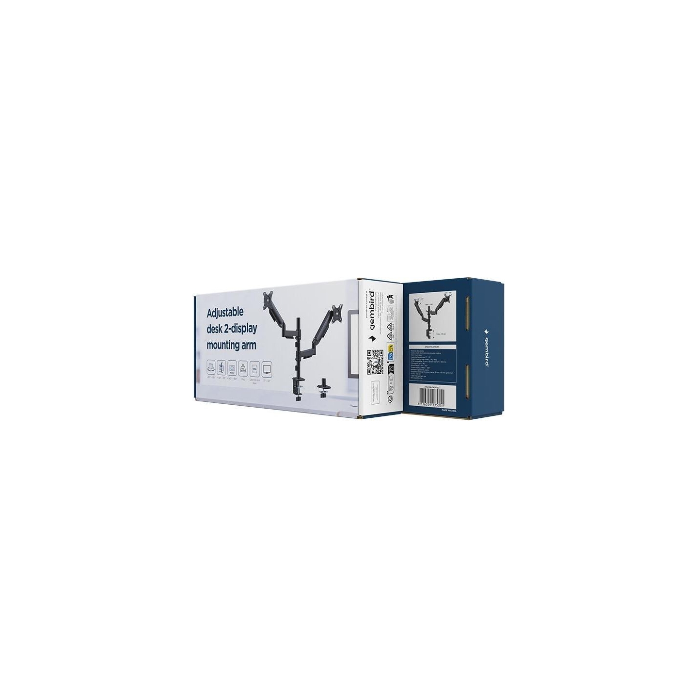 Gembird DISPLAY ACC MOUNTING ARM/17-32" MA-DA2P-02 GEMBIRD