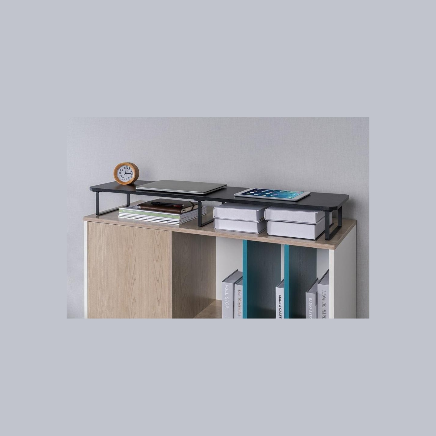 Gembird Monitor stand for 2 screens rectangle black