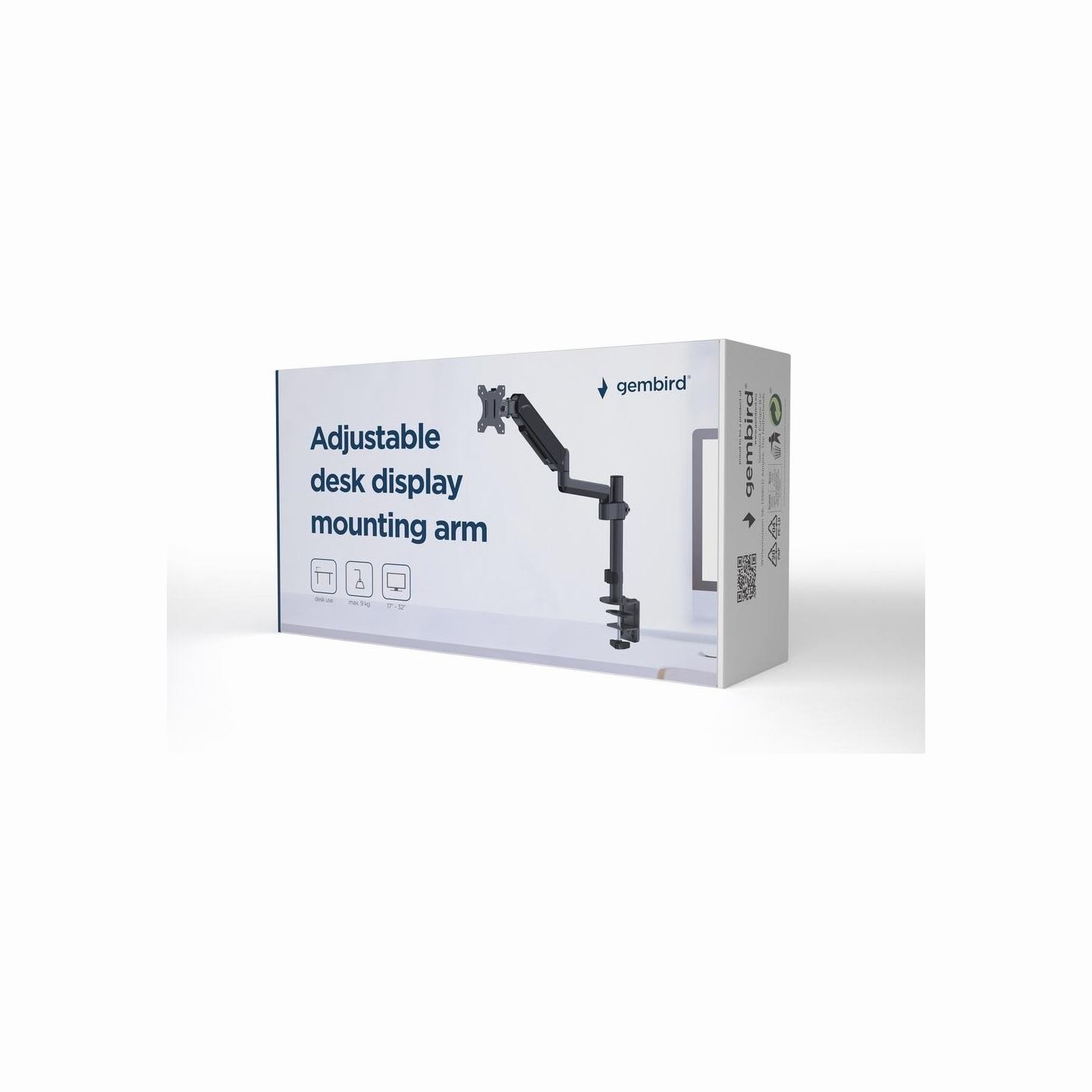 Gembird Adjustable desk display mounting