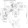 Gembird Adjustable wall display mounting arm, up to 27 inches/7 kg
