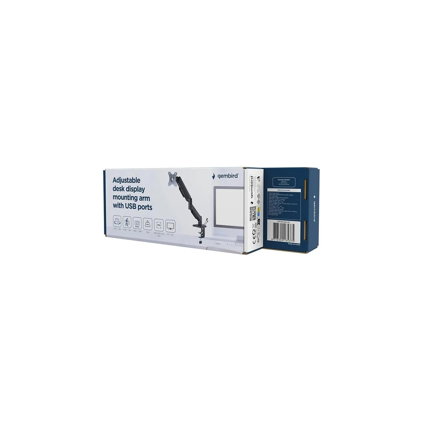 Gembird DISPLAY ACC MOUNTING ARM/17-32" MA-DA1U-01 GEMBIRD