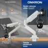 Onkron MONITOR ACC DESK MOUNT/13-32" BLK/WHT G80-BW ONKRON