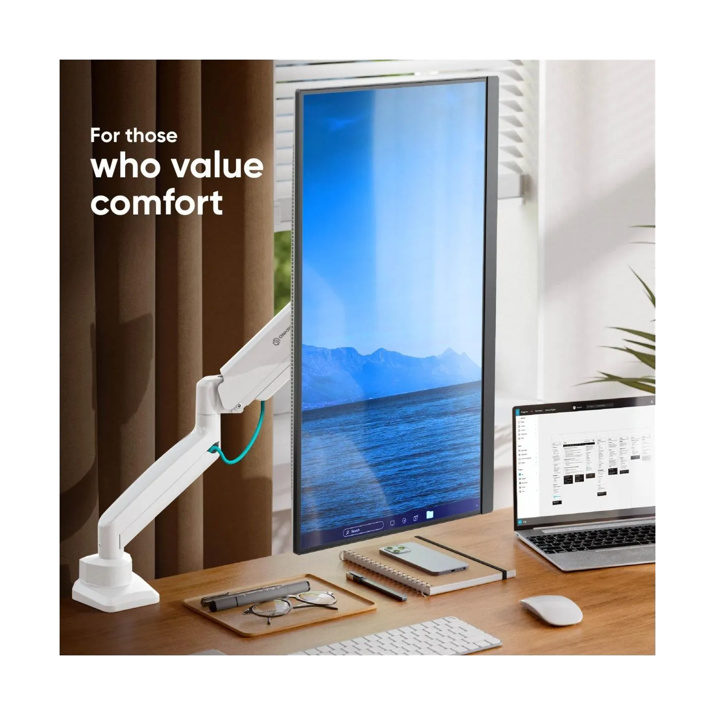 Onkron MONITOR ACC DESK MOUNT/13-32" BLK/WHT G80-BW ONKRON