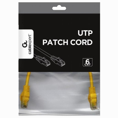 Gembird PATCH CABLE CAT6 UTP 0.25M/YELLOW PP6U-0.25M/Y GEMBIRD