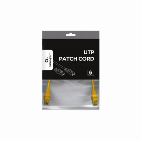 Gembird PATCH CABLE CAT6 UTP 0.25M/YELLOW PP6U-0.25M/Y GEMBIRD