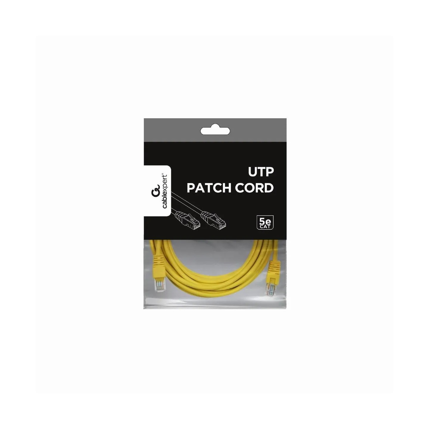 Gembird PATCH CABLE CAT5E UTP 5M/YELLOW PP12-5M/Y GEMBIRD