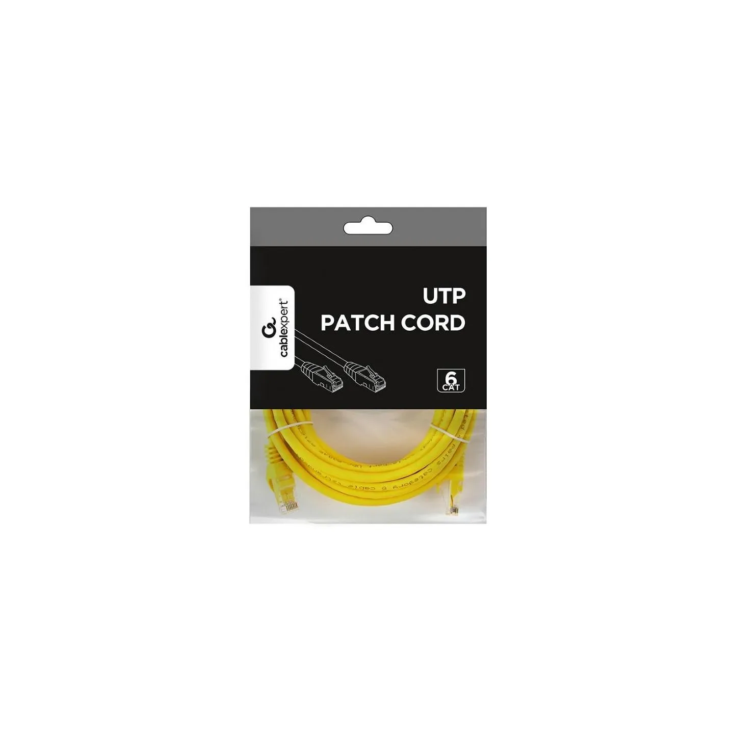 Gembird PATCH CABLE CAT6 UTP 5M/YELLOW PP6U-5M/Y GEMBIRD