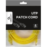 Gembird PATCH CABLE CAT6 UTP 5M/YELLOW PP6U-5M/Y GEMBIRD