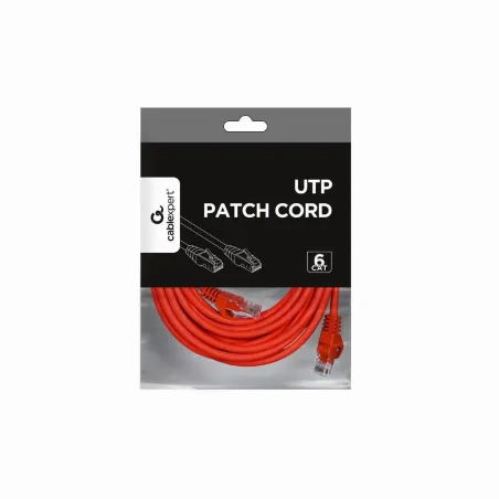 Gembird PATCH CABLE CAT6 UTP 5M/RED PP6U-5M/R GEMBIRD