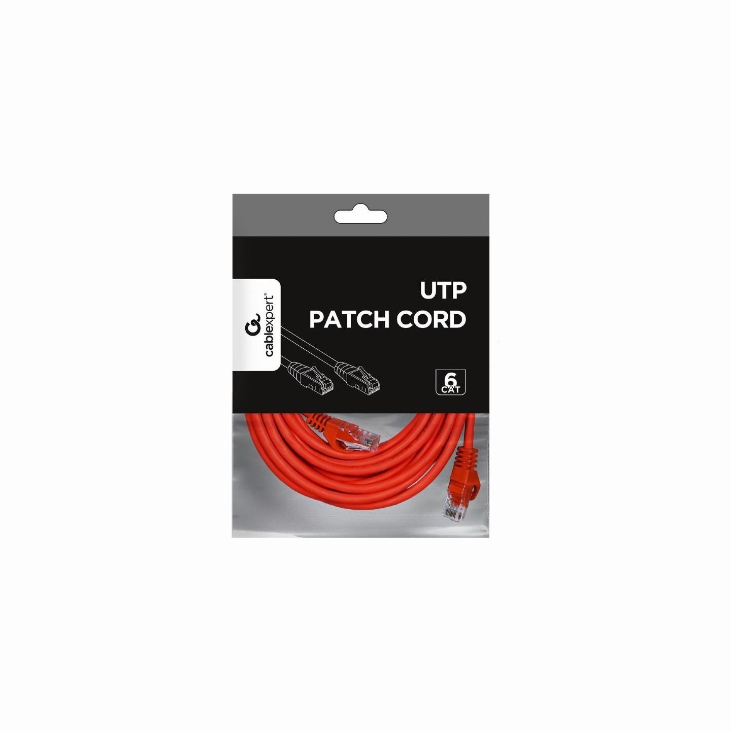 Gembird PATCH CABLE CAT6 UTP 5M/RED PP6U-5M/R GEMBIRD