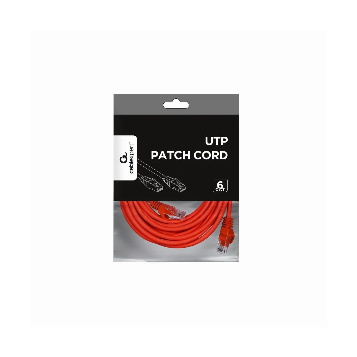 Gembird PATCH CABLE CAT6 UTP 5M/RED PP6U-5M/R GEMBIRD