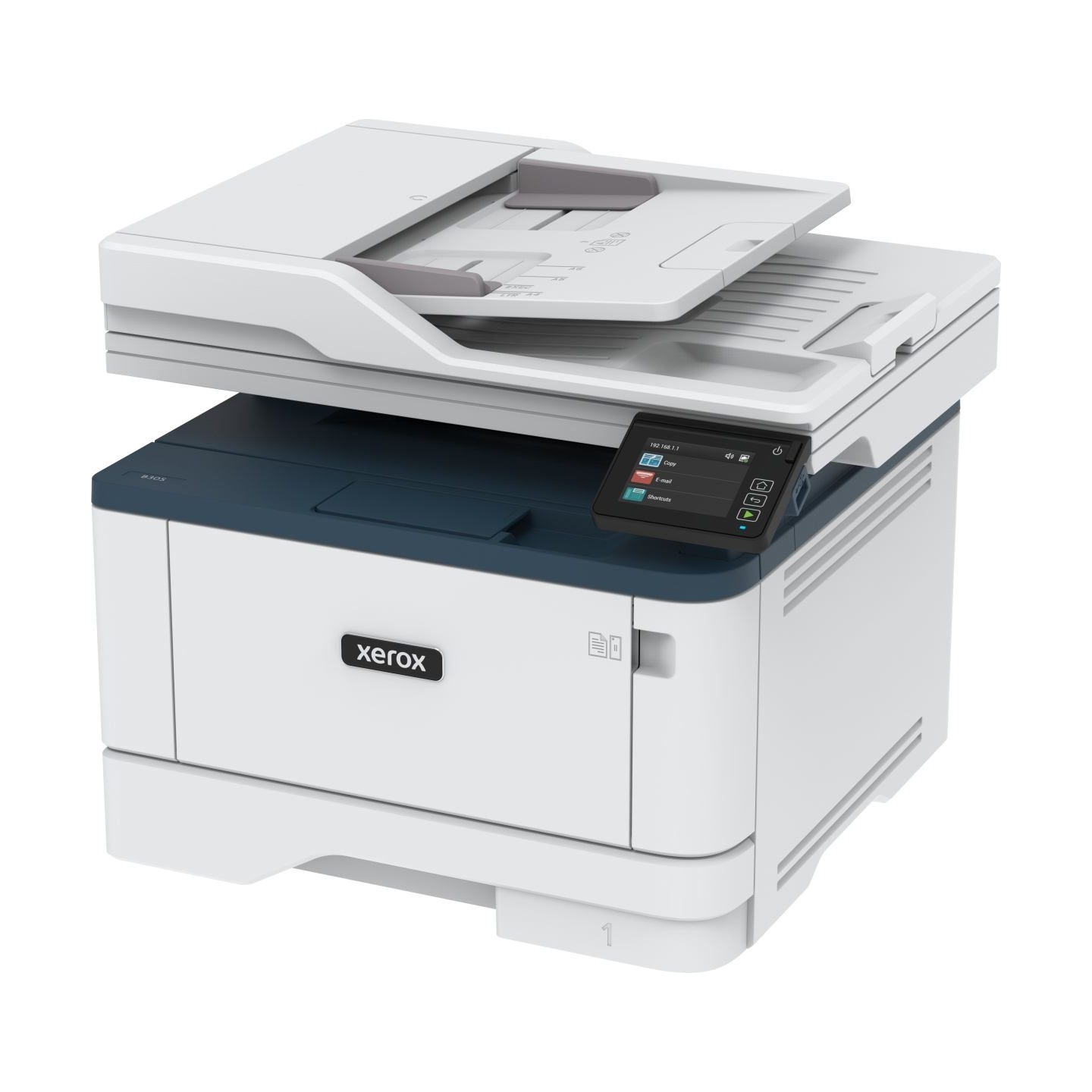 Xerox B305DNI A4 mono MFP 38ppm. Print, Copy, and Scan. Duplex, network, wifi, USB, 250 sheet paper tray / B305V_DNI
