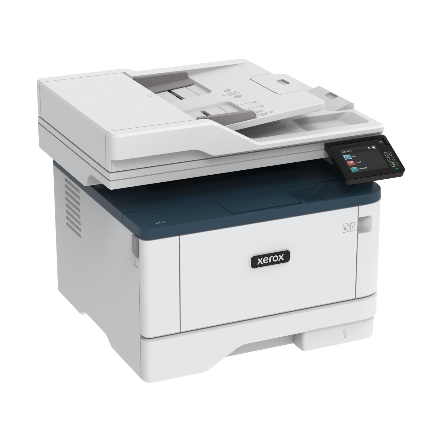 Xerox B305DNI A4 mono MFP 38ppm. Print, Copy, and Scan. Duplex, network, wifi, USB, 250 sheet paper tray / B305V_DNI